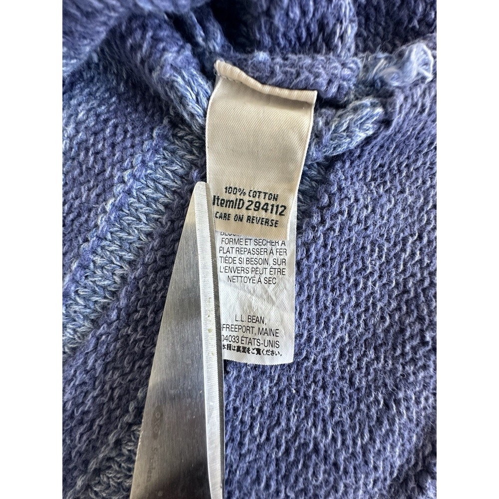 L L Bean Sweater Womens Stripe VTG 90s Heavy Cotton Sweater Cabin Core Size S - Picture 4 of 9